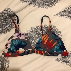 Floral hollister triangle bikini top